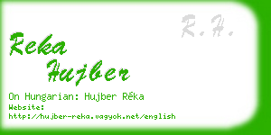 reka hujber business card